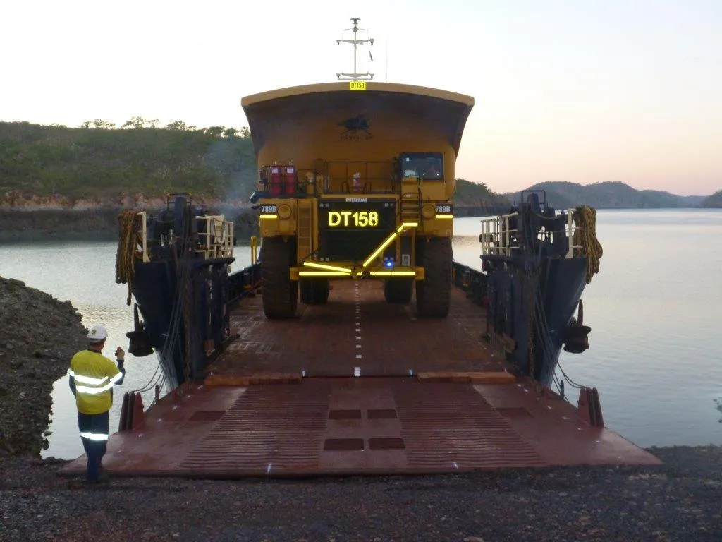 Move 6 CAT 785 Dump Trucks from Emerald Qld to Koolan Island WA — photo 6